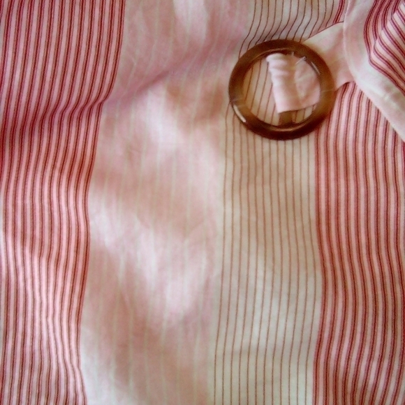 Harper Heritage/Francesca's Collection Red and Cream Striped Wrap Top - Picture 8 of 8